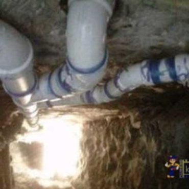 Professional Kinsey plumbers repaired drain pipes.